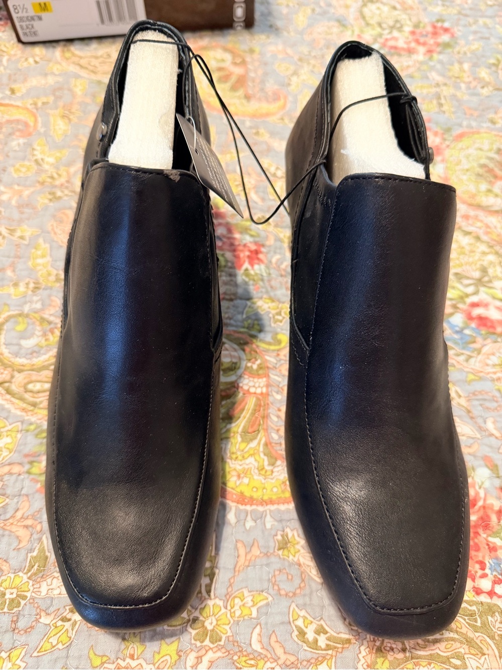 East 5th Black Slip-On Leather booties